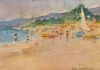 sicilie  strand  aquarel x30 cm. 650 00   1239
