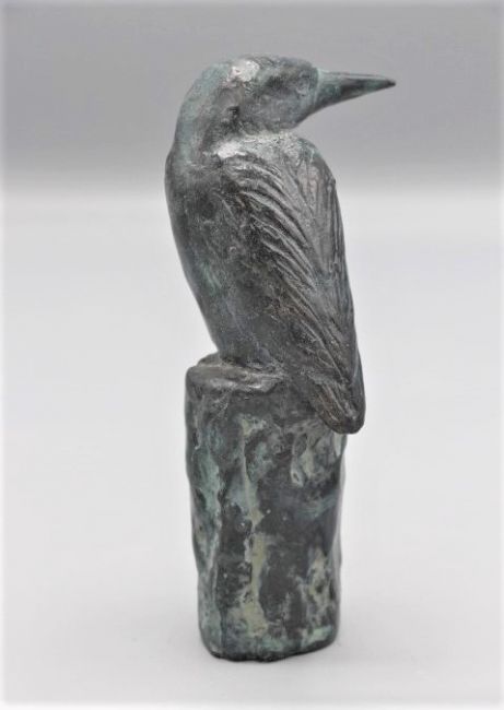 barbara de clercq  ijsvogel omkijkend   brons  h16cm  l9cm  b8cm898