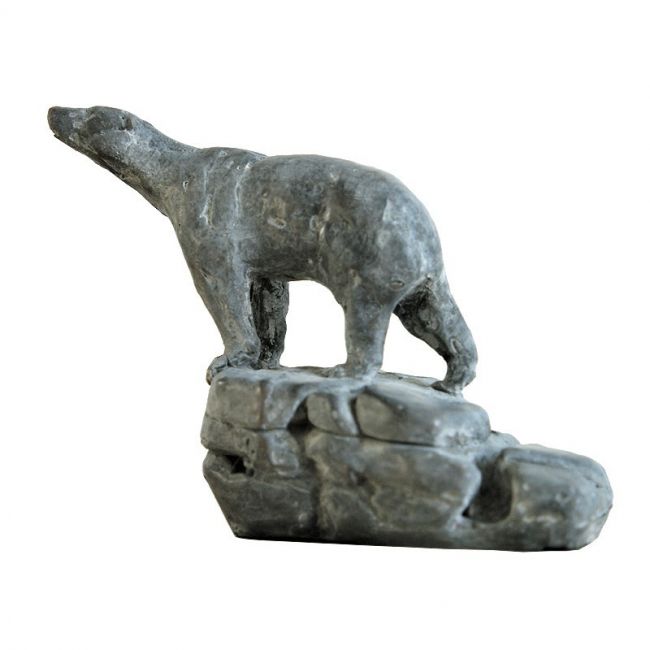 jeronimus van der leeden  ijsbeer op rots  brons hoog cm. lang 11 5 cm. 435 00  1 3076