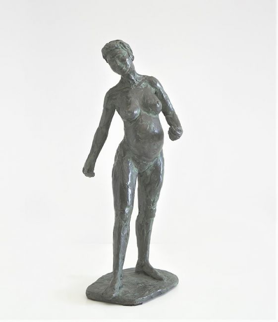 jeronimus van der leeden  zwanger staand  brons hoog cm. 1995 00  1 3093