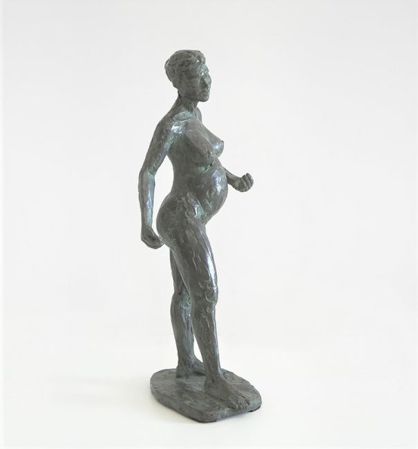 jeronimus van der leeden  zwanger staand  brons hoog cm. 1995 00  6 3098