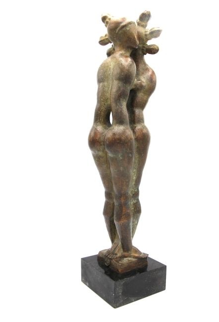 AMIRAN DJANASHVILI  Tweeling vriendinnen  brons x10x10 cm. 2600 00  4 3385
