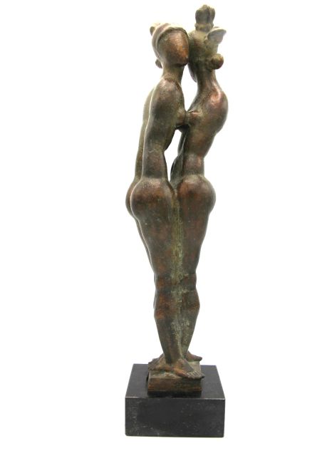 AMIRAN DJANASHVILI  Tweeling vriendinnen  brons x10x10 cm. 2600 00  5 3386