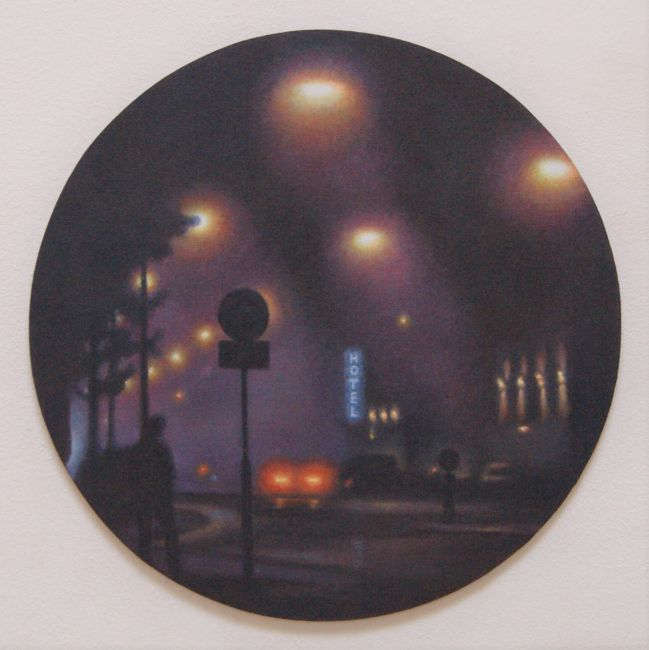 citynightlights  olieverf op maroufle  diameter cm  1750 00 3697