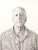 CHRIS NOBELS  portret Jan Goossensen  potlood. maten incl lijst x 30 cm.  3755