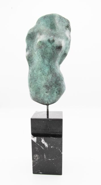 EPPE DE HAAN  Foglio  brons op steen x11x6 cm  1 4284