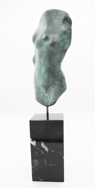 EPPE DE HAAN  Foglio  brons op steen x11x6 cm  5 4288