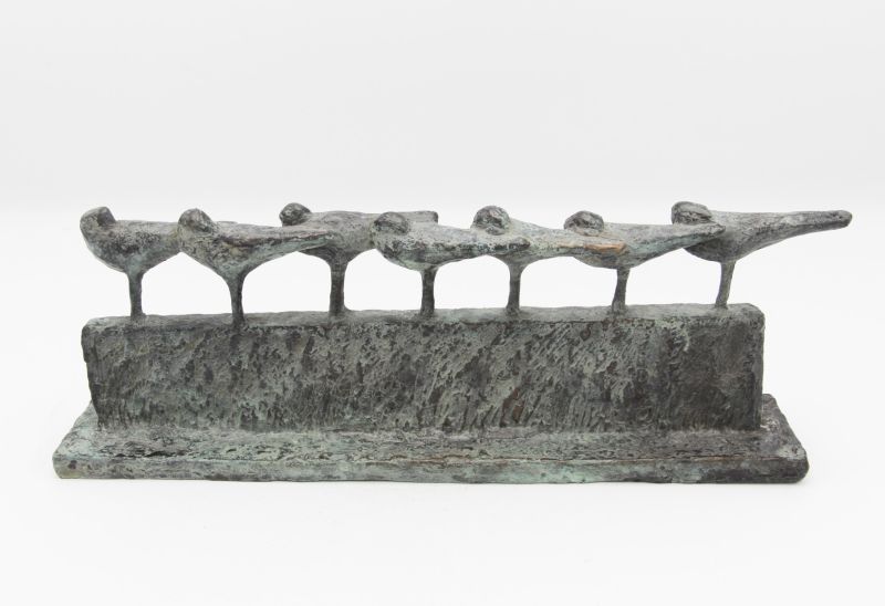 BARBARA DE CLERCQ  Rij vogeltjes  brons x6x31 cm. 975 00  1 4358