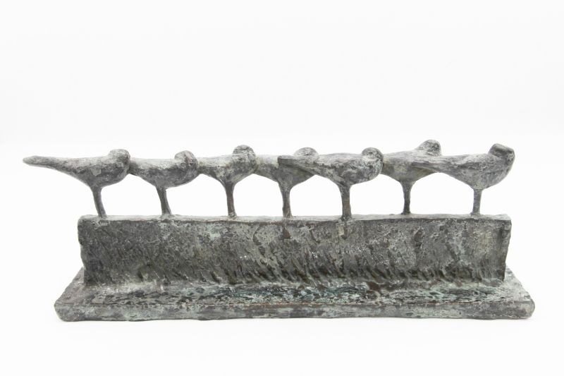 BARBARA DE CLERCQ  Rij vogeltjes  brons x6x31 cm. 975 00  2 4359