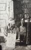 JAN TEUNIS VAN HEININGEN  Andre Breton in zijn werkkamer  ets x16 cm. 150 00 4386