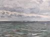 BERT OSINGA  De Zee Oostende  acryl 8x24 cm. 950 00 4588