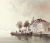 GERRIT NEVEN  Dordrecht  aquarel x65 cm. museumglas  1550 00 4501