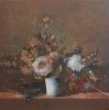 MARTIN KOOLE  Still life with flowers and Stonechat  acryl x80cm  2400 00 4773