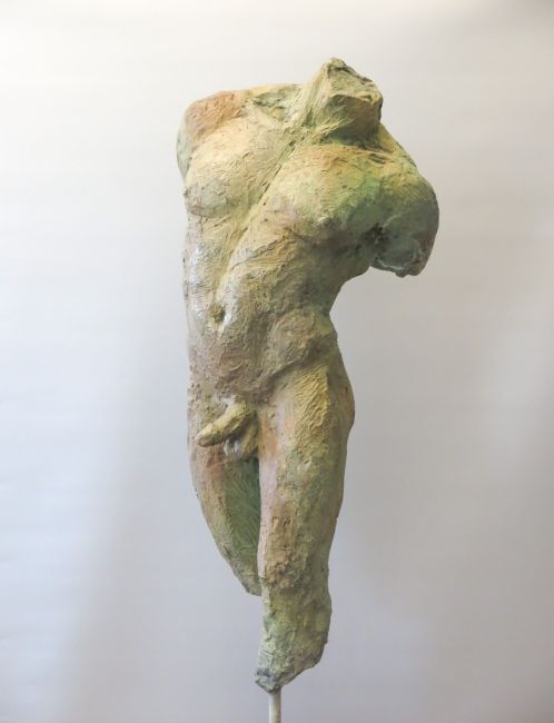 TEUN VAN STAVEREN  Fauno  brons x29x20 cm  nr 2 van 4  op hoge houten sokkel  11.500 euro 5004