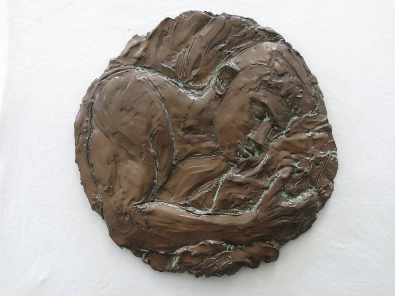 TEUN VAN STAVEREN  Tondo   composiet  brons  diam. 30 cm  nr van 4  .950 euro 5012