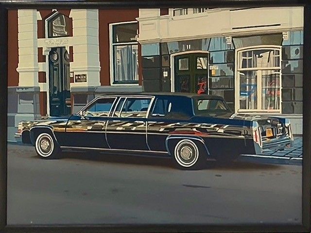 JILLE VAN DER VEEN  Hodie mihi cras tibi  acryl op maroufle x120 cm. 2600 00 5201