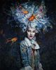 HANNEKE NATEROP  Miren  olieverf en acryl  x 43 cm.   1875 0025