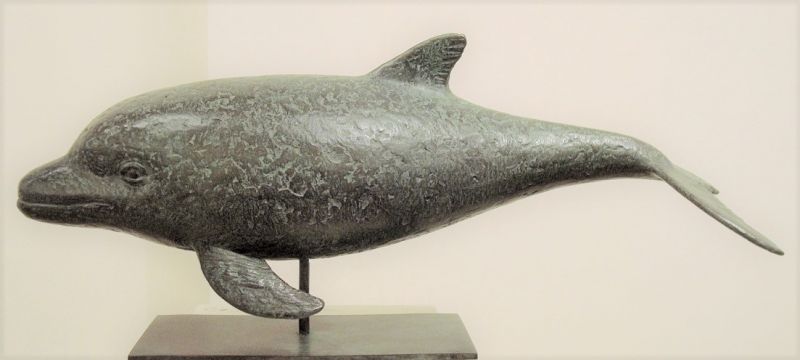 karin beek  dolfijn  brons x20x66 cm. e. 3300 00 976