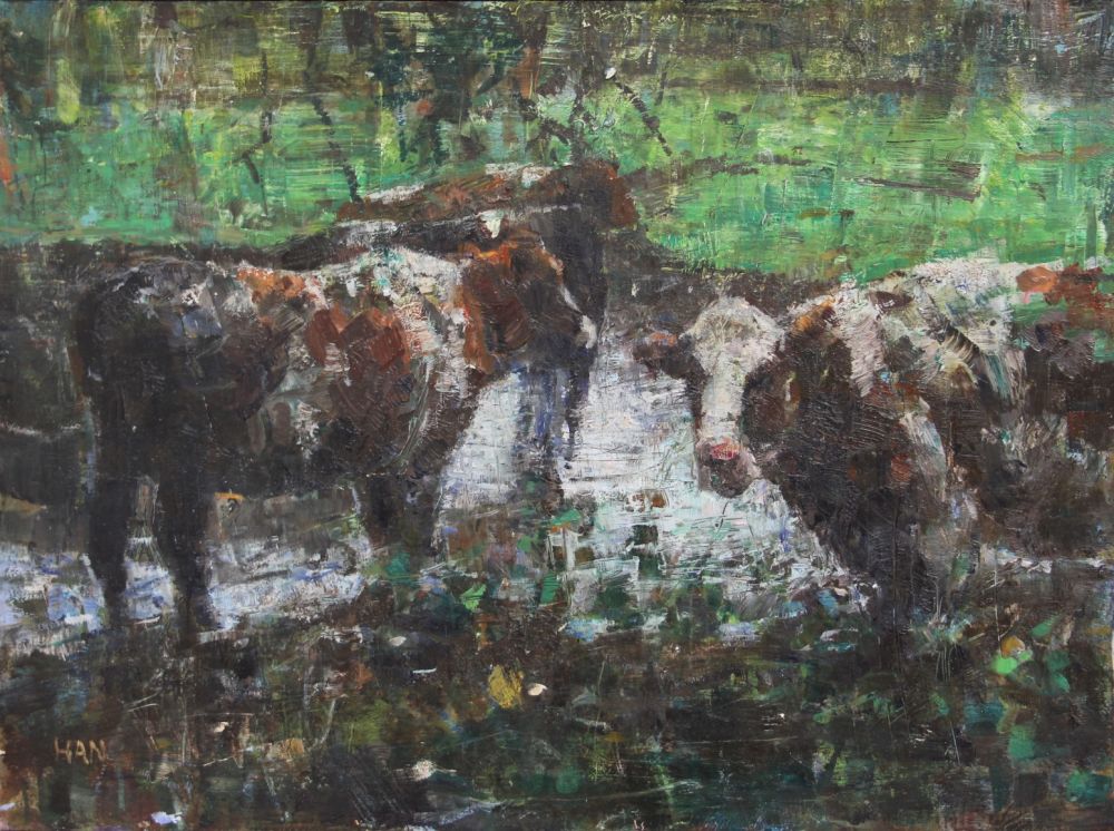 Koeien in de modder